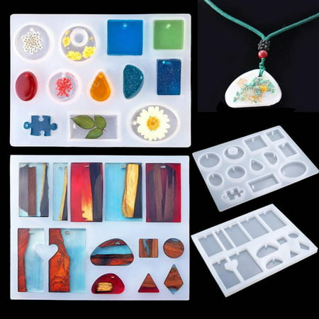 Crystal Silicone Mold DIY Making Mould Resin Craft for Necklace Pendant Jewelry